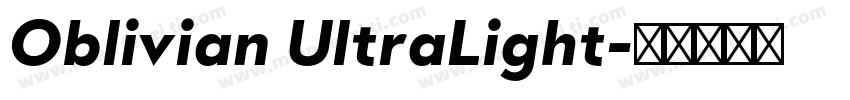 Oblivian UltraLight字体转换